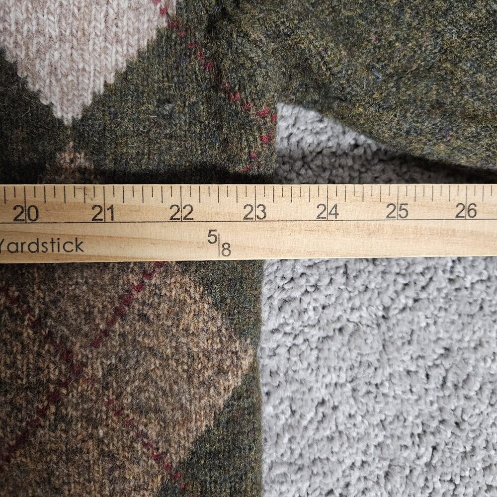 Fisherman Out Of Ireland Sweater Women's 2XL Green Argyle Soft Shetland Wool - Picture 7 of 10